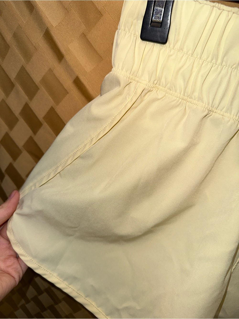 Yogalicious Light Cream Athletic Running Shorts - Picture 3 of 4